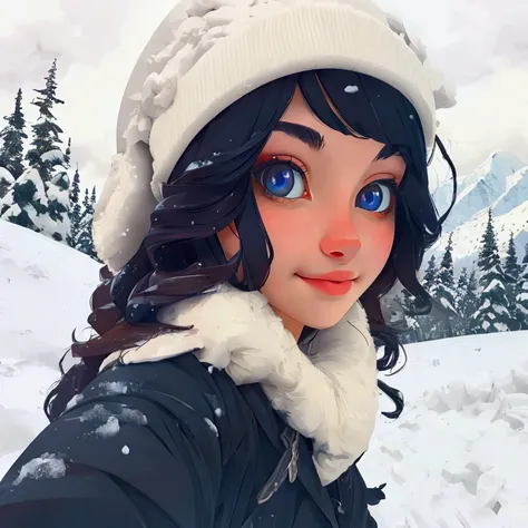 ((master piece)),best quality, illustration, dark, 1girl, In the wilderness,High mountain,Snow-capped mountains in the distance, castle, beautiful detailed eyes,  beautiful detailed hair,