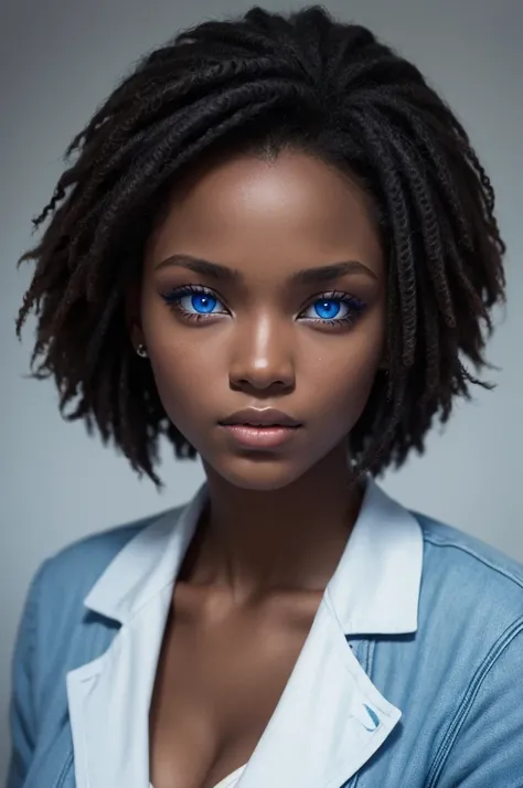 black woman with blue eyes