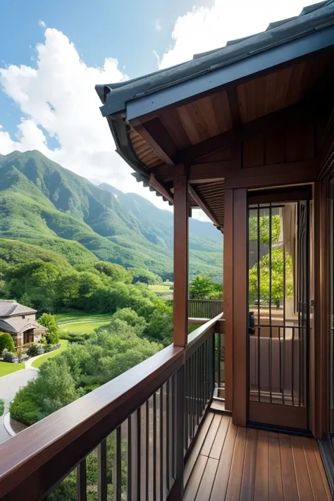 Luxury House、Balcony、landscape