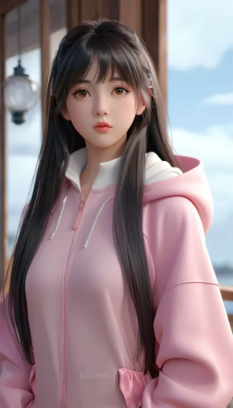 a close up of a person wearing a pink jacket and a pink hat, realistic anime 3 d style, 3 d anime realistic, trending on cgstation, realistic young anime girl, photorealistic anime girl render, anime styled 3d, photorealistic anime, artwork in the style of...