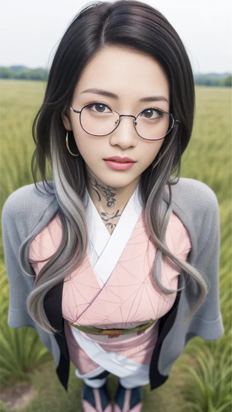 Cute Japanese woman, (16 years old), (very cute face), white moist skin, looking at the camera, melancholy expression, (pink bright eyes: 1.4), (black frame glasses: 1.3)
BREAK,
Idol, (very beautiful berserker woman: 1.3), (fighting: 1.3),
BREAK,
(wearing ...