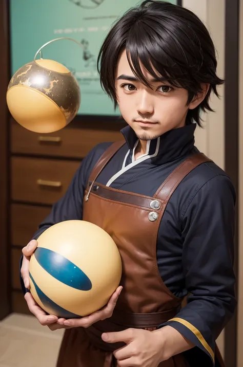 Do the kazuma (de konosuba). Holding a planet in one of your hands.