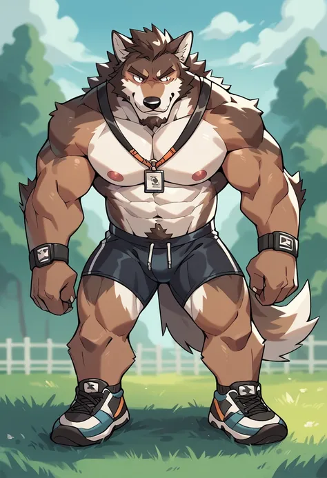 furry，wolf，strong，fitness beard