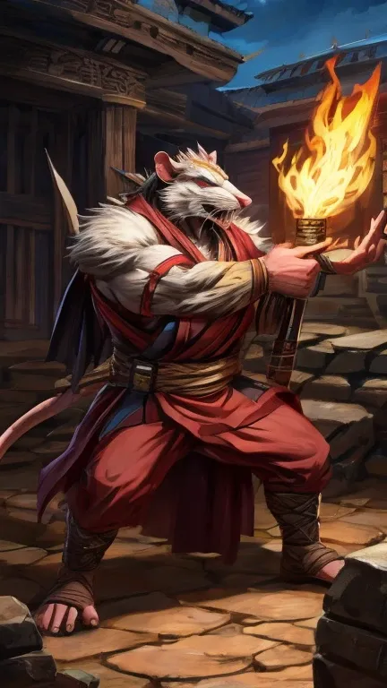 rat evil samurai  master is a mutant