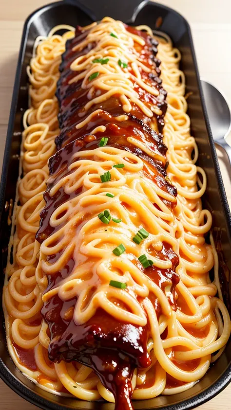 Bbq ribs mac and cheese Spaghetti 