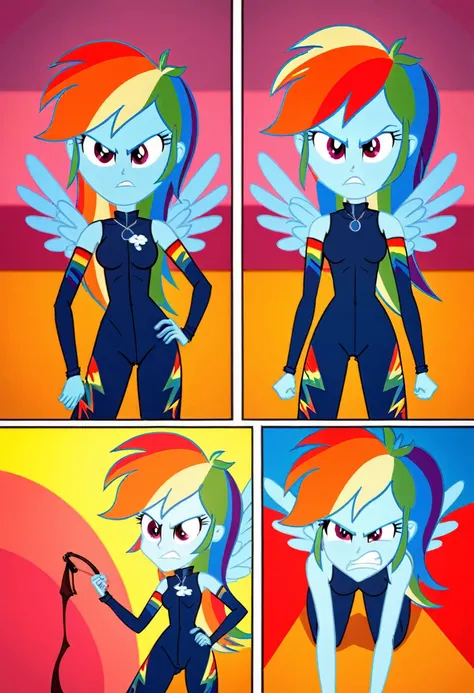 Eqg angry rainbow dash  at a school in  in bodystocking comic submissive 