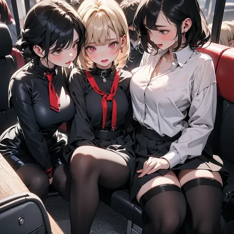 3 Females fucking females, public transport, hot, multiple females, fingering, hands in parties, hands on her tights, breast fondling, female orgy, female crowd, bdsm, lesbian orgy scene, latex, bound, tied up, fisheye lens, female domination, rough sex, l...