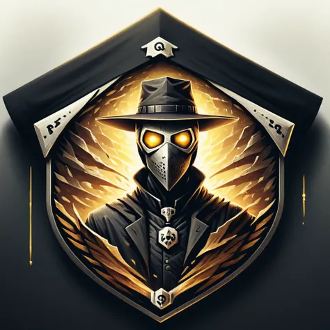 ultra high resolution, detailed, best quality, badgetype,solo badge,counter strike2 type badge,solo,looking at viewer,yellow eye...