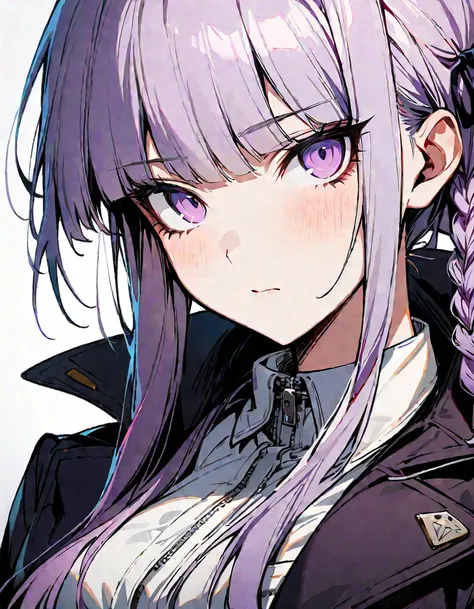 (Kirigiri Kyoko), portrait, (danganronpa), (masterpiece, best quality, ultra detailed), 