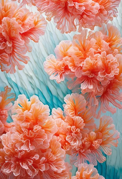 Soft coral made from glass candy wrappers，abstract，Chen Jialing