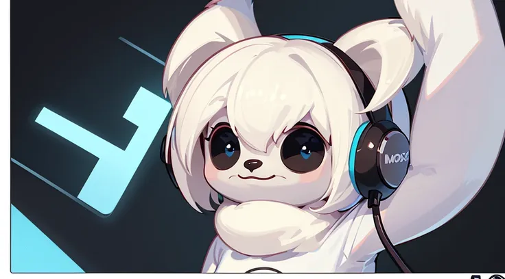 simple line composition，A cute sloth wearing headphones（Close-up of the head），Solid background，Similar Q version cartoon pictures，Can be used as a thumbnail for a music channel，Make a deep impression on the audience