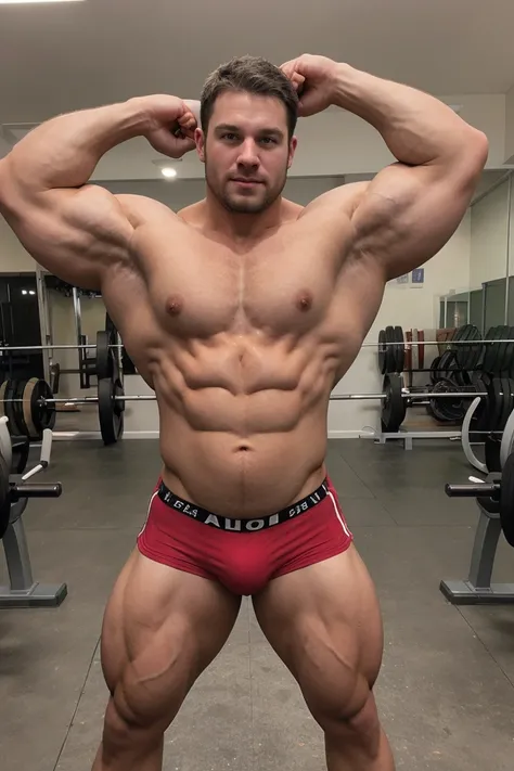 Bodybuilder, offseason, big belly