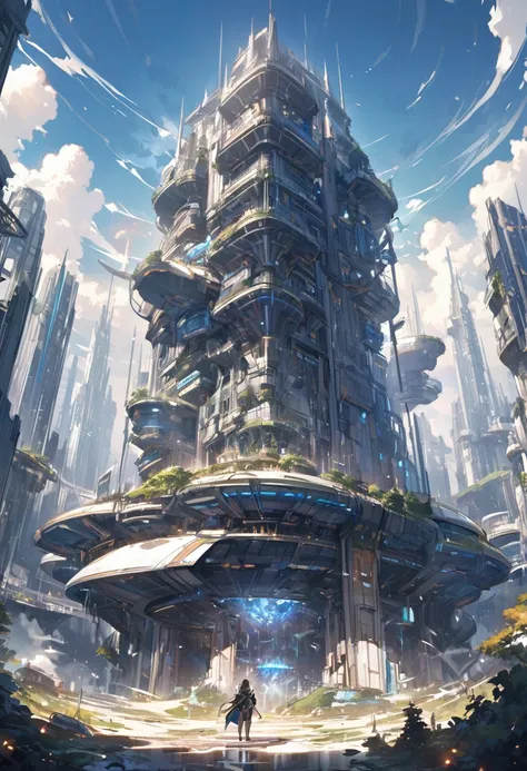 Megastructure Tower Fantasy Sci-Fi Top Quality Universe