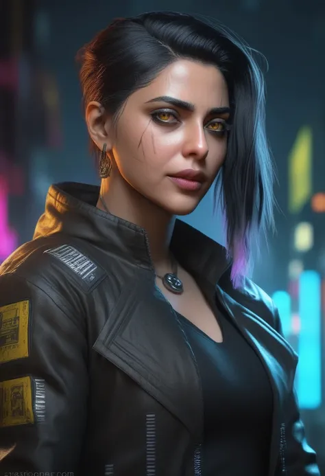 AishwaryaLekshmi,portrait,female, intricate details; in the style of Artgerm and Tom Bagshaw. Oil on canvas painting with V-ray tracing lighting by Alphonse Muchas Giger trending at artstation octane render unreal engine 5 quality cinema4d rtx hdr volumetr...