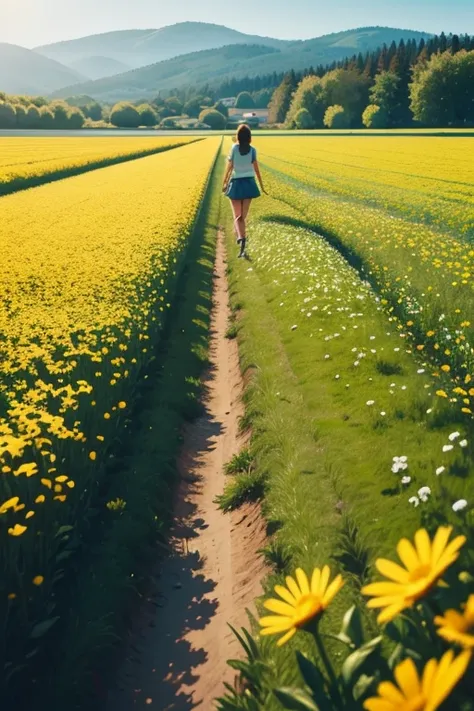 help me create an image of a field of flowers