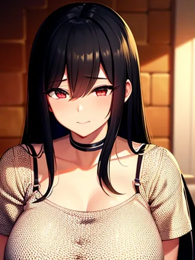 highquality,  black hair, long hair, even hair, futanari, , semen