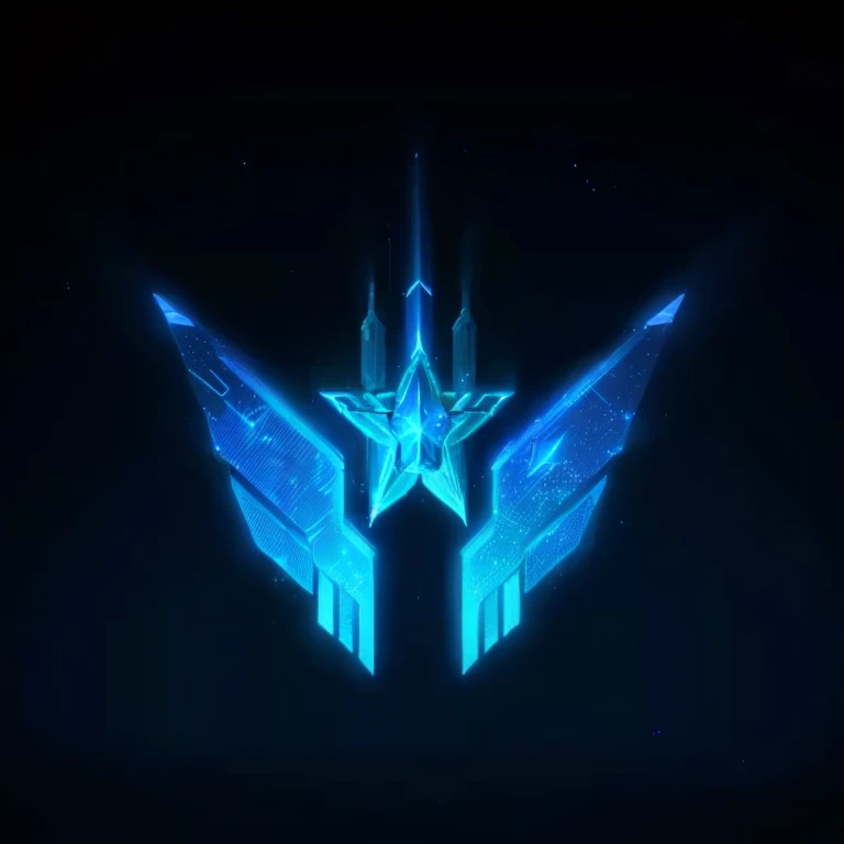 a closeup of a star with wings on a black background, protoss!!!!, protoss!!, the fourth race of starcraft 2, star citizen halo, activision blizzard style, the Starcraft, league of legends style, arcane league of legends, esports logo, shmup, kda, AceComba...