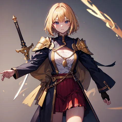 Kizi, アニメ, blonde, short-hair, warrioress, wooden sword, wooden shield, roupa de warrioress