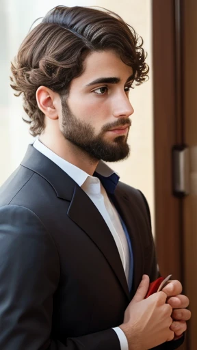 A Young Hebrew man focus on face