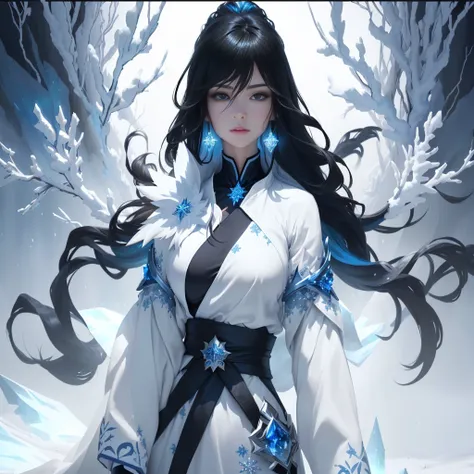 create a character named fubuki for an rpg. she is a beautiful and powerful ice sorceress with a tight, athletic body. fubuki ha...