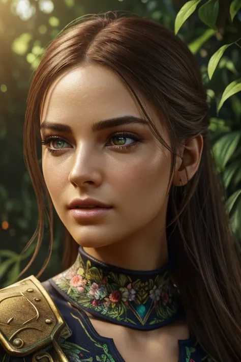 A lush, overgrown garden filled with vibrant, wild plants, (1girl,beautiful detailed eyes,beautiful detailed lips,extremely detailed eyes and face,longeyelashes), (best quality,4k,8k,highres,masterpiece:1.2),ultra-detailed,(realistic,photorealistic,photo-r...