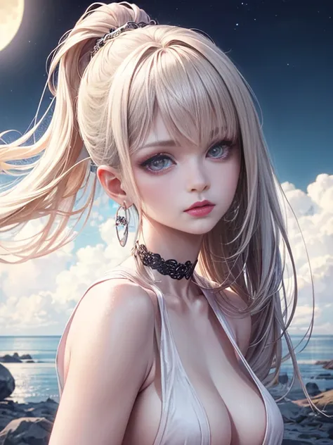 Depth of bounds written, detailed eye, ((CG illustration)), ((face focus)), ((masterpiece)), ((8K)), ((super detailed)), ((Super high quality)), ((cinematic)), ((Photoreal)), ((close up shot)), (solo), (cool girl), very long hair, straight hair, (((thin bo...