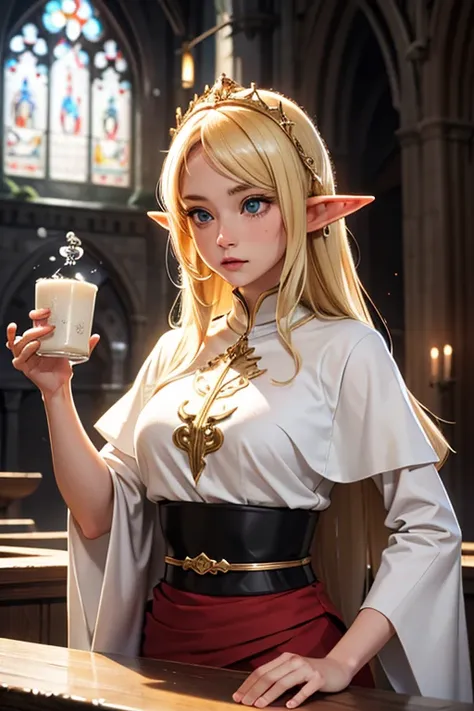 Blonde,Elf,holy water