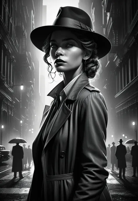 noir detective in los angeles,, polarized light, concept art, digital art, highly detailed, intricate, sharp focus, trending on ...