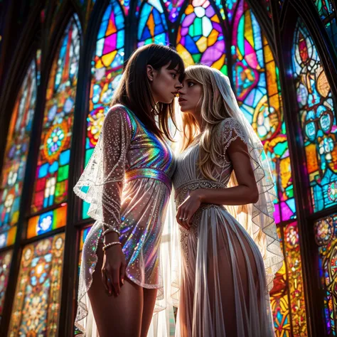  (Cathedral from below:1.28) (ZoomLayer) TopQuality 8K masterpiece of ((Professional photo)), (((Clarisse de Cagliostro))) (Detailed White WeddingDresses), Chain, (((Extremely detailed KAWAII face))) {((VeiledFace))|BlondeHair|(Elaborate BuleEyes)with(Spar...