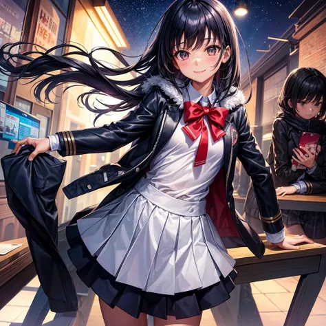 best quality，，smile，blazer，swimsuit，nepal，School，classroom，Collective of girls，JK，A girl taking off her uniform，Sexy and cute，Uniform of the Future，Ribbon on uniform，evolution系ファッション，middle School girlultiple girls are depicted,harem，idol group，infinite po...