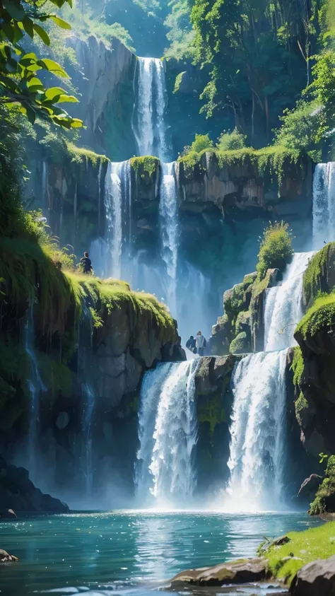 Fall上有人坐在岩石上，There is a river below, 巨大的Fall, floating Fall, 无尽的Fall, multiple Fall, 令人惊叹的Fall, with Fall, huge Fall, beautiful 令人惊叹的Fall, with trees and Fall, 巨大的Fall, peaceful 美丽的Fall, Fall, cascading Fall, 美丽的Fall, ancient ruins and Fall, with Fall and ...