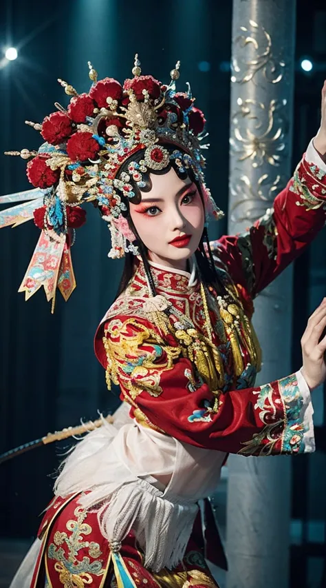 masterpiece, best quality, masterpiece, best quality, 1 girl, peking opera,qibi