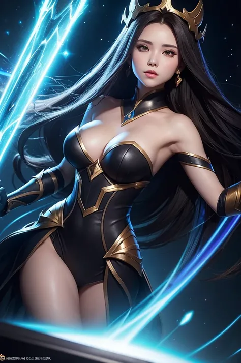 Guinevere from Mobile Legends with black hole powers