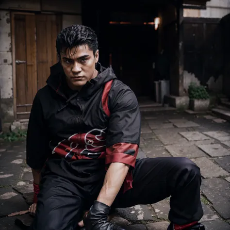 guts wearing akatsuki outfit