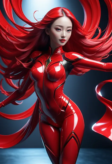  "Imagine a stunning and immersive 4D figure in UHD style, which stands out for its visual component, demonstration of the possibilities of bright red design. What are some key elements, which will set it apart from others?, and how can I combine them, to ...