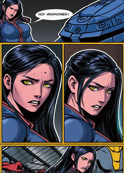 1 muscular girl black hair yellow eyes huge breasts pale skin expressionless sad expressionless sad expressionless sad expressionless sad expressionless sad expressionless sad expressionless sad