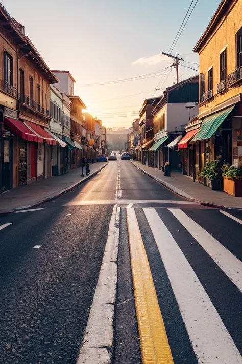 A road made up of a variety of colorful and healthy foods, such as fruits, vegetables and grains, that leads the eye to a point of light on the horizon, symbolizing the inner and outer glow that good food can provide, Minimalism, cinematic lighting