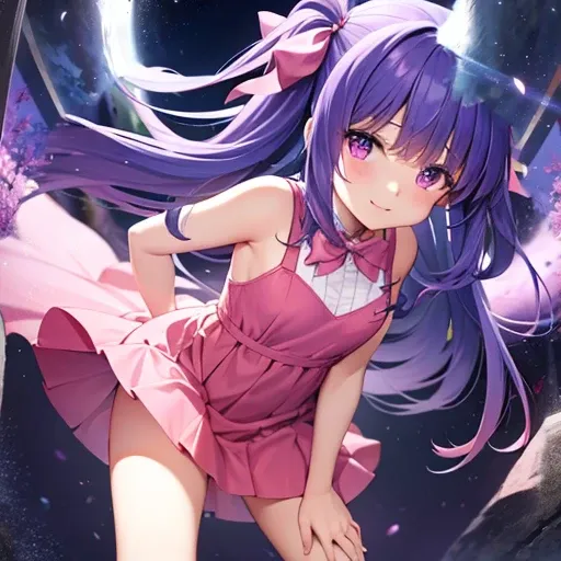 furude rika dress legs pink behind the back