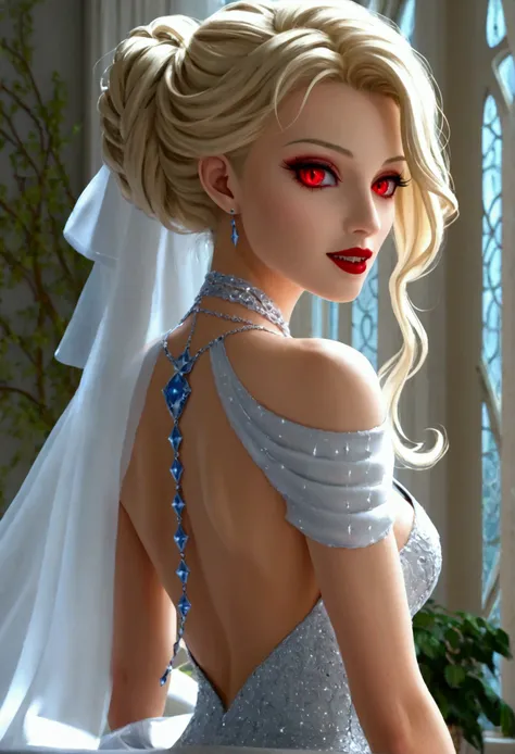 a glamour picture shot,  ((full body: 1.5) of an elite vampire model, walking on a (dark catwalk: 1.2), an extraordinary glamourous elite female vampire model, ((full body: 1.5)),  ((anatomically correct: 1.5), (ultra detailed face: 1.2), best detailed fac...