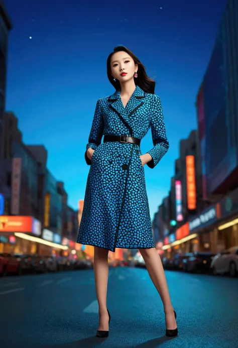 a Fashion Model, fun and stylish Fashion, full body, by Tang Yau Hoong, 35mm photograph, bokeh, cinematic still, (best quality, masterpiece), very aesthetic, perfect composition, photorealistic, intricate details, ultra-detailed, vivid colors