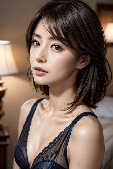 Highest quality, Realistic, Perfect Human Anatomy, Very detailed, Very delicate and beautiful, RAW Photos, Professional Lighting, illumination, Written boundary depth, Single Focus, whole body, Skinny Japanese woman, 45-year-old woman, Brown Hair, Small He...