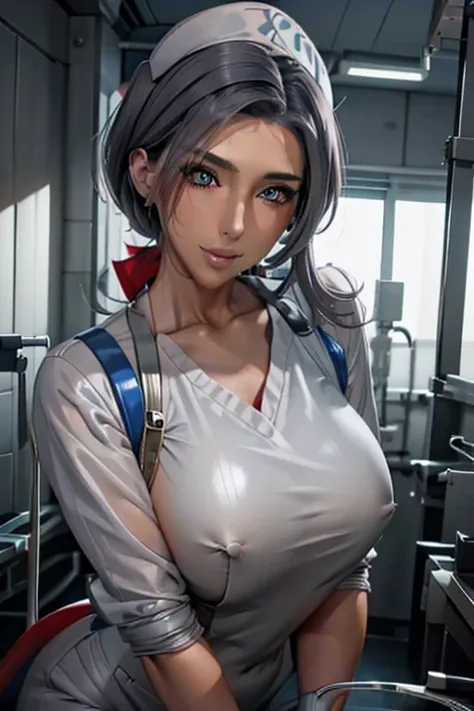 nurse uniform,hospital, latex nurse suit,nurses,busty,elbow gloves,labcoat,grey hair woman,red eyes , gigantic ,medical instruments,asian nurse,two nurses,speculum,examination room,oversize ,big ass ,strap on, lay on table ,legs spreaded,giving birth,gyno ...