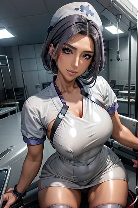 nurse uniform,hospital, latex nurse suit,nurses,busty,elbow gloves,labcoat,grey hair woman,red eyes , gigantic ,medical instruments,asian nurse,two nurses,speculum,examination room,oversize ,big ass ,strap on, lay on table ,legs spreaded,giving birth,gyno ...