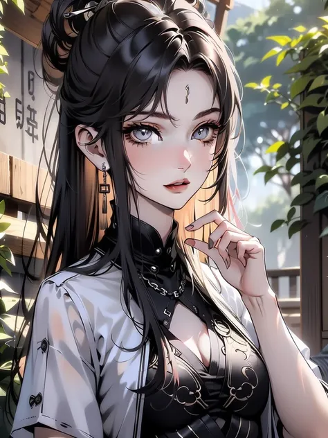 {{{masterpiece}}}, {{{best quality}}}, {{Extremely detailed}}, {light}, {illustration}, {Beautiful and delicate eyes}, {1 Girl}, Extremely detailed, 1 Girl, Solitary,, Black hair tied into a long ponytail, Wear a graceful figure, For the audience, outdoor,...