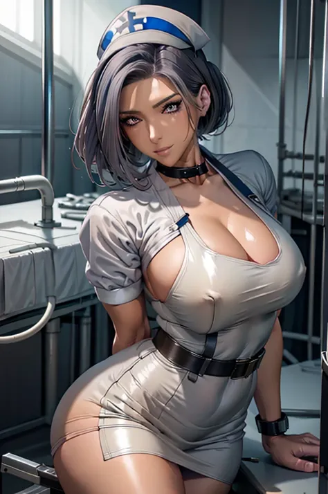 nurse uniform,hospital, latex nurse suit,nurses,busty,elbow gloves,labcoat,grey hair woman,red eyes , gigantic ,medical instruments,asian nurse,two nurses,speculum,examination room,oversize ,big ass ,strap on, lay on table ,legs spreaded,giving birth,gyno ...