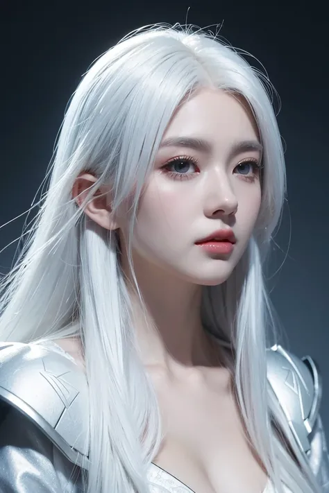 a white hair、Close-up of a woman in a white mask, Belle peinture de personnage, guweiz, Guviz style artwork, white-haired god, author：heroes, Epic and beautiful character art, Stunning character art, author：Fan Qi, by Wuzhun Shifan, guweiz on pixiv artstat...