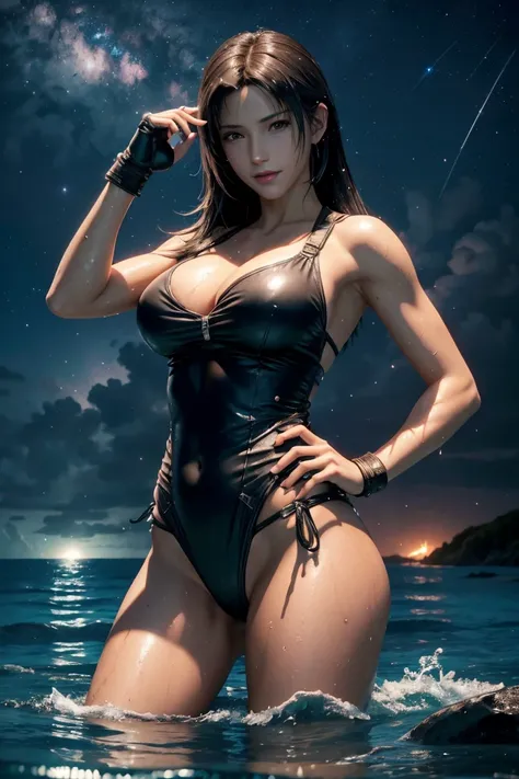 The best one,Tifa,Tifa･Lockhart,Final Fantasy 7,FF7,Photorealistic,Ultra HD,high quality,masterpiece,Digital SLR,Detailed details,Intricate details,Anatomical basis,Depicted in detail,A detailed face,Realistic skin texture,Vivid details,Perfect Anatomy,Per...