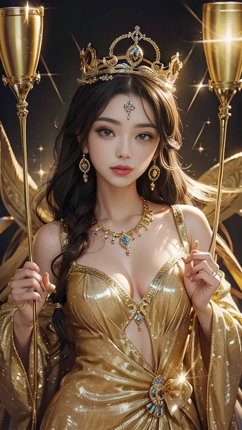 goddess　gold　gorgeous　Sparkling　crown　

