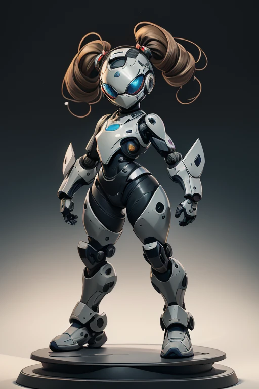 robot,android,primary school students ,young girl,,height: 130cm,character portrait,simple design,deformation,mini character,pit...