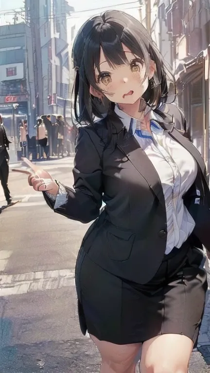 (must be follow these prompts:2.2),masterpiece,best quality,extremely detailed,(in her clothing:3.0),(in her formal styled business suit clothing:2.6),(adorable expression:2.5),(usual face:2.2),(displayed one girl on single picture:2.3),(black hair:2.1),(A...